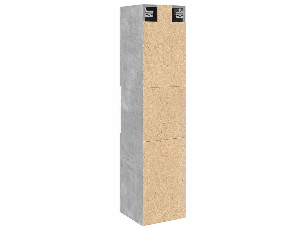 Armoire de salle de bain suspendue gris béton bois d'ingénierie