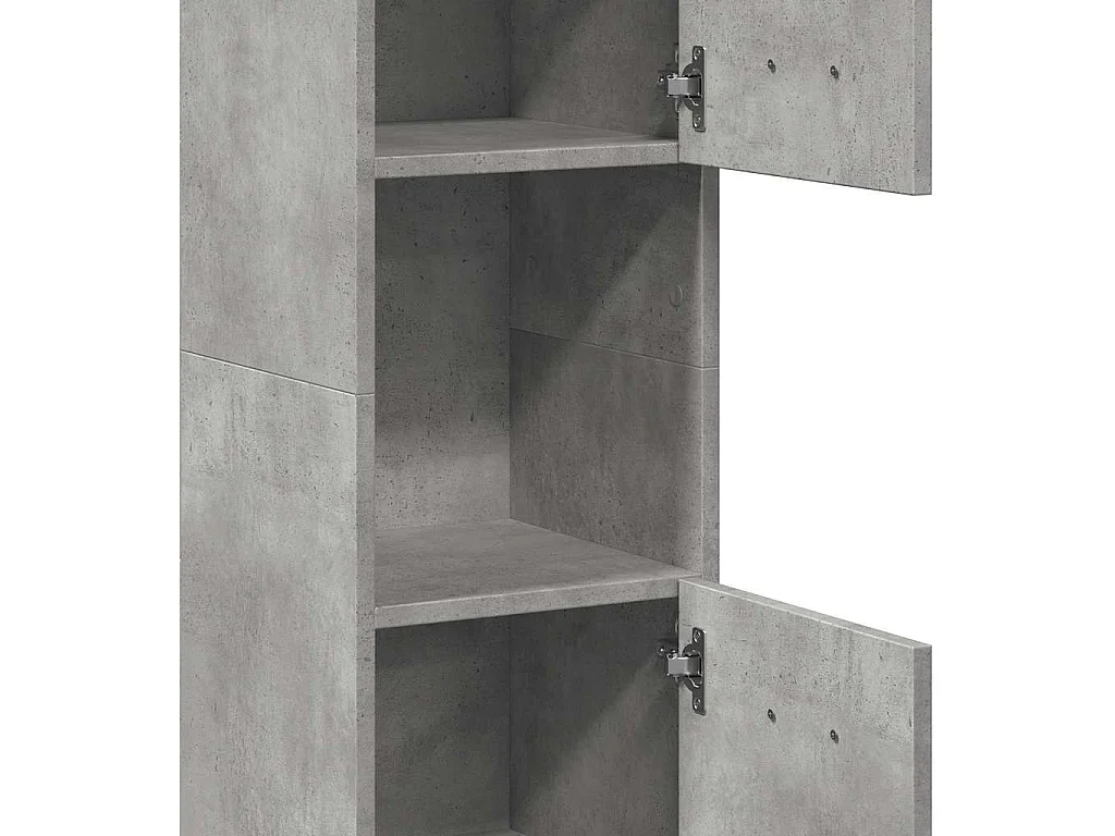 Armoire de salle de bain suspendue gris béton bois d'ingénierie