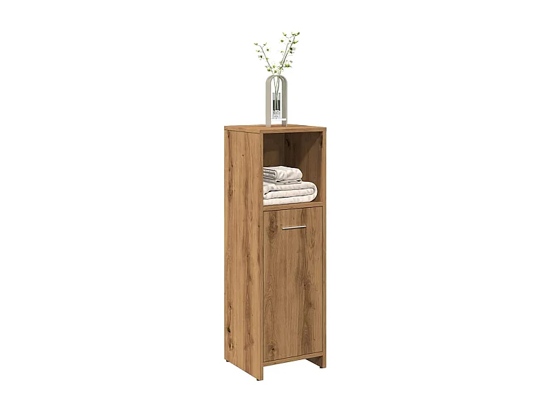 Armario de baño madera contrachapada roble artisan 30x30x95 cm