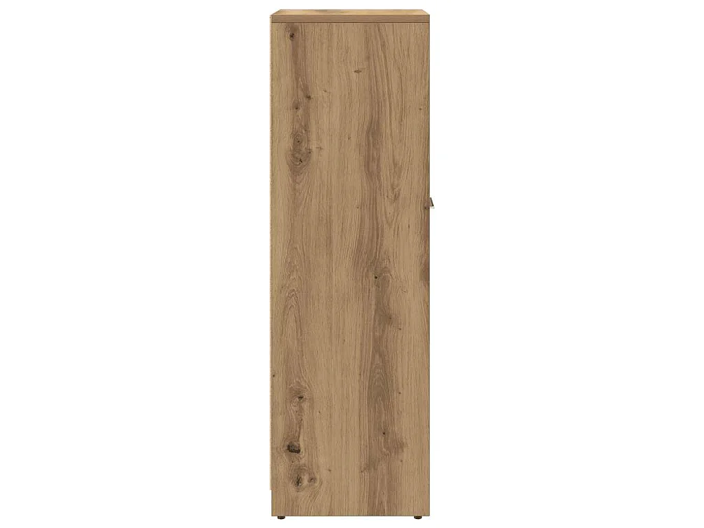 Badkamerkast 30x30x95 cm bewerkt hout artisanaal eikenkleur