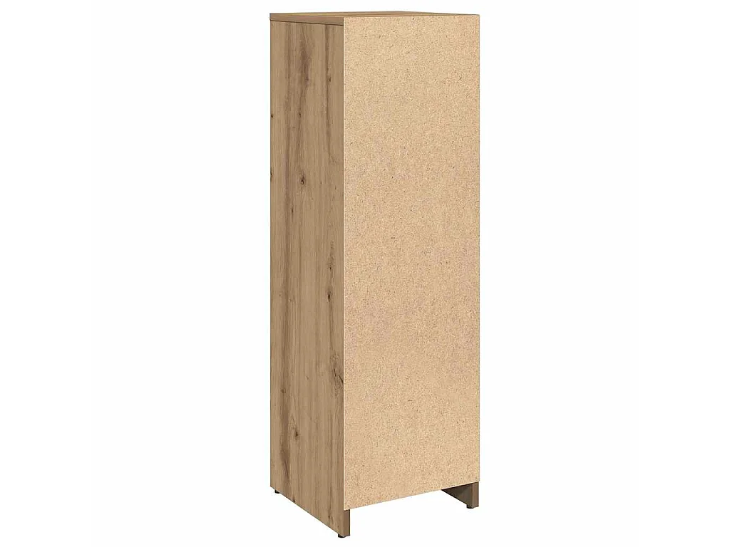 Badkamerkast 30x30x95 cm bewerkt hout artisanaal eikenkleur