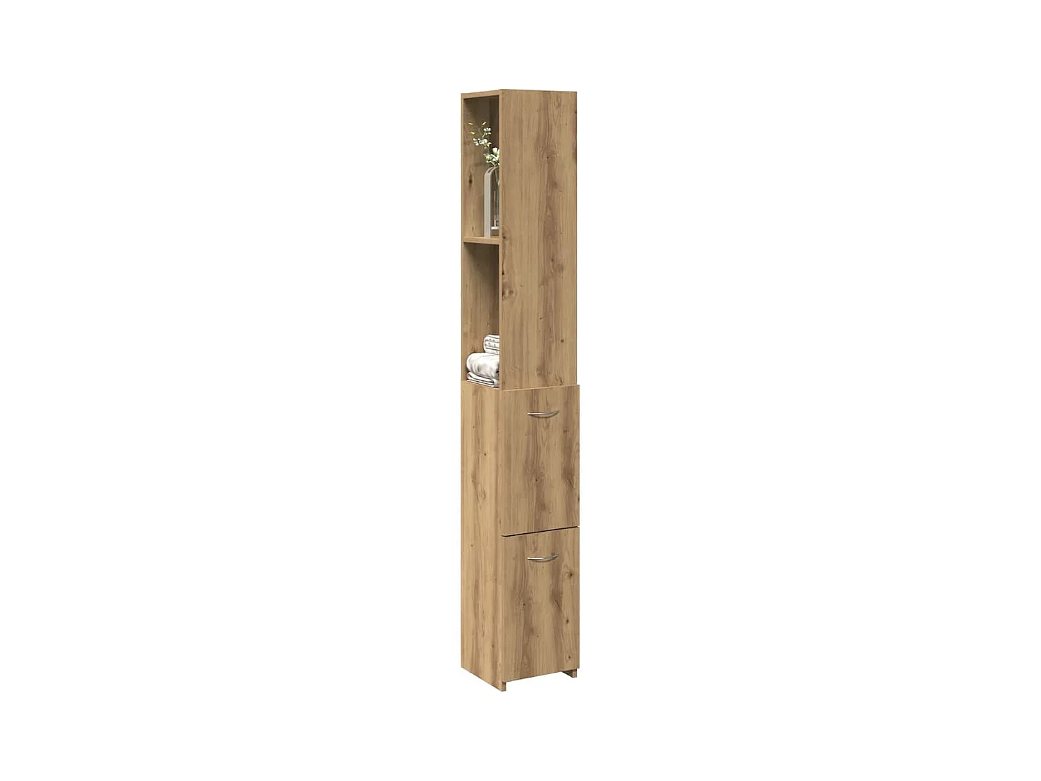 Armoire de salle de bain chêne artisanal 25x25x170 cm