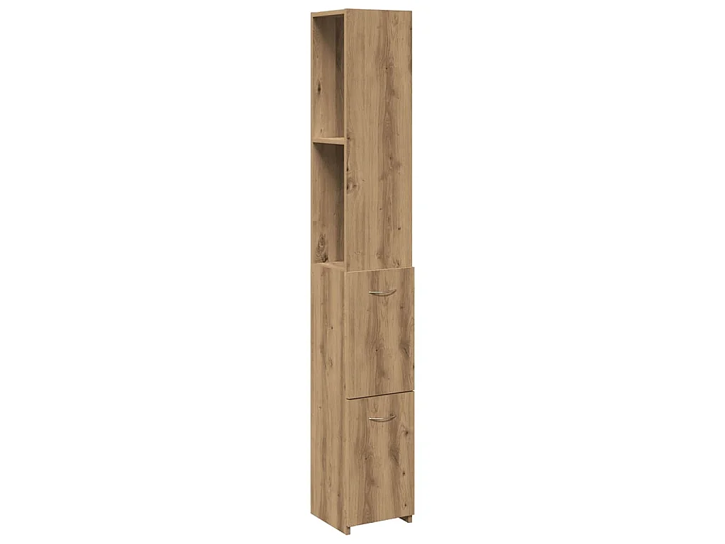 Armadietto Bagno Rovere 25x25x170 cm Legno Multistrato