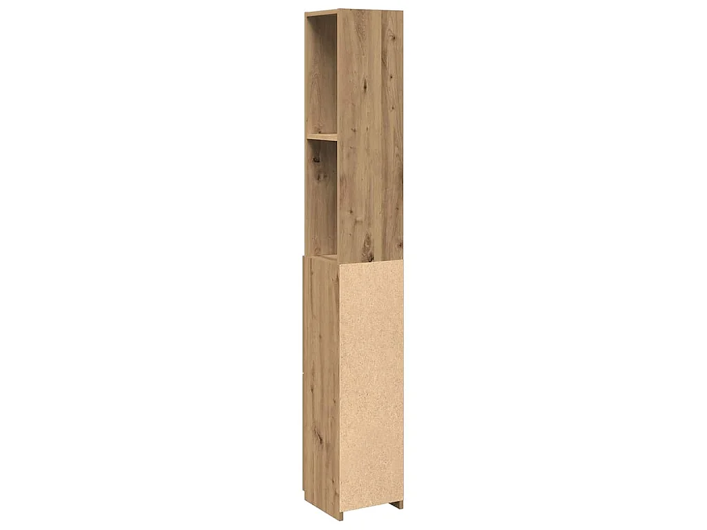 Armadietto Bagno Rovere 25x25x170 cm Legno Multistrato