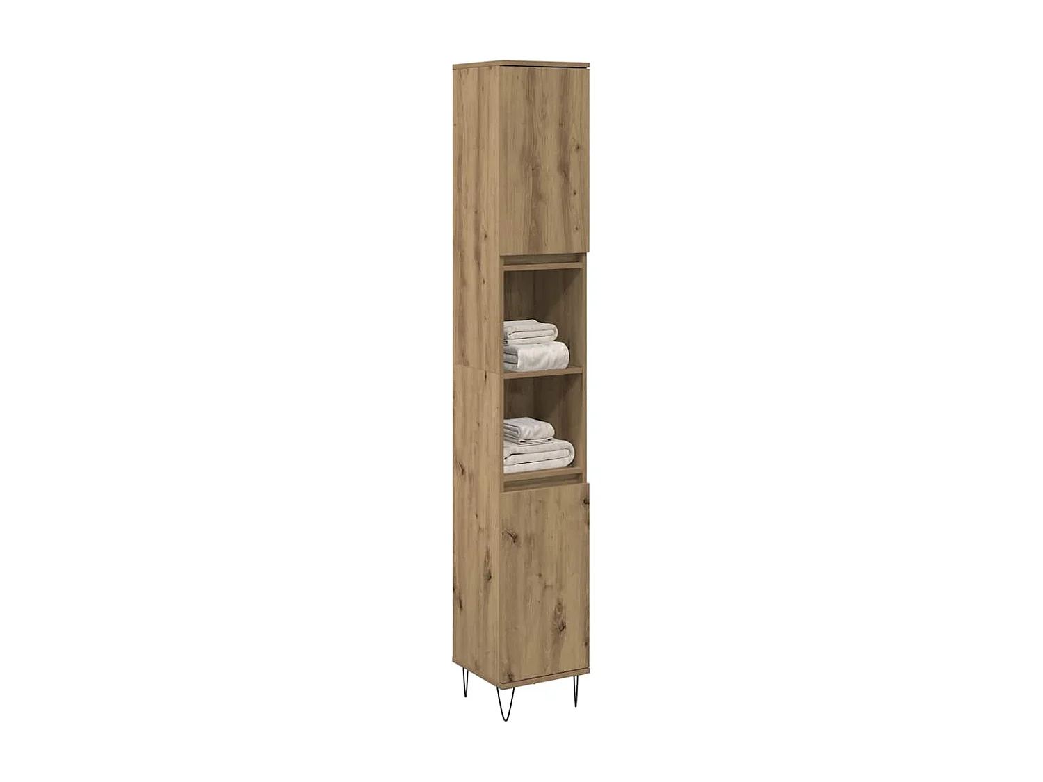 Badschrank Artisan-Eiche 30x30x190 cm Holzwerkstoff