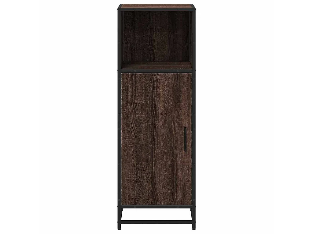 Badkamerkast 35x37,5x100 cm bewerkt hout bruin eikenkleur