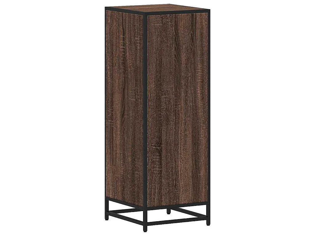 Badkamerkast 35x37,5x100 cm bewerkt hout bruin eikenkleur
