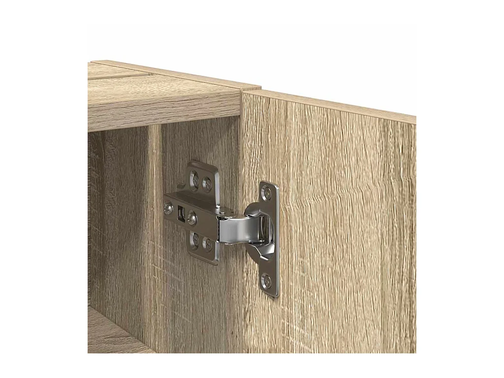 Meuble de salle de bain avec porte-rouleau chêne sonoma