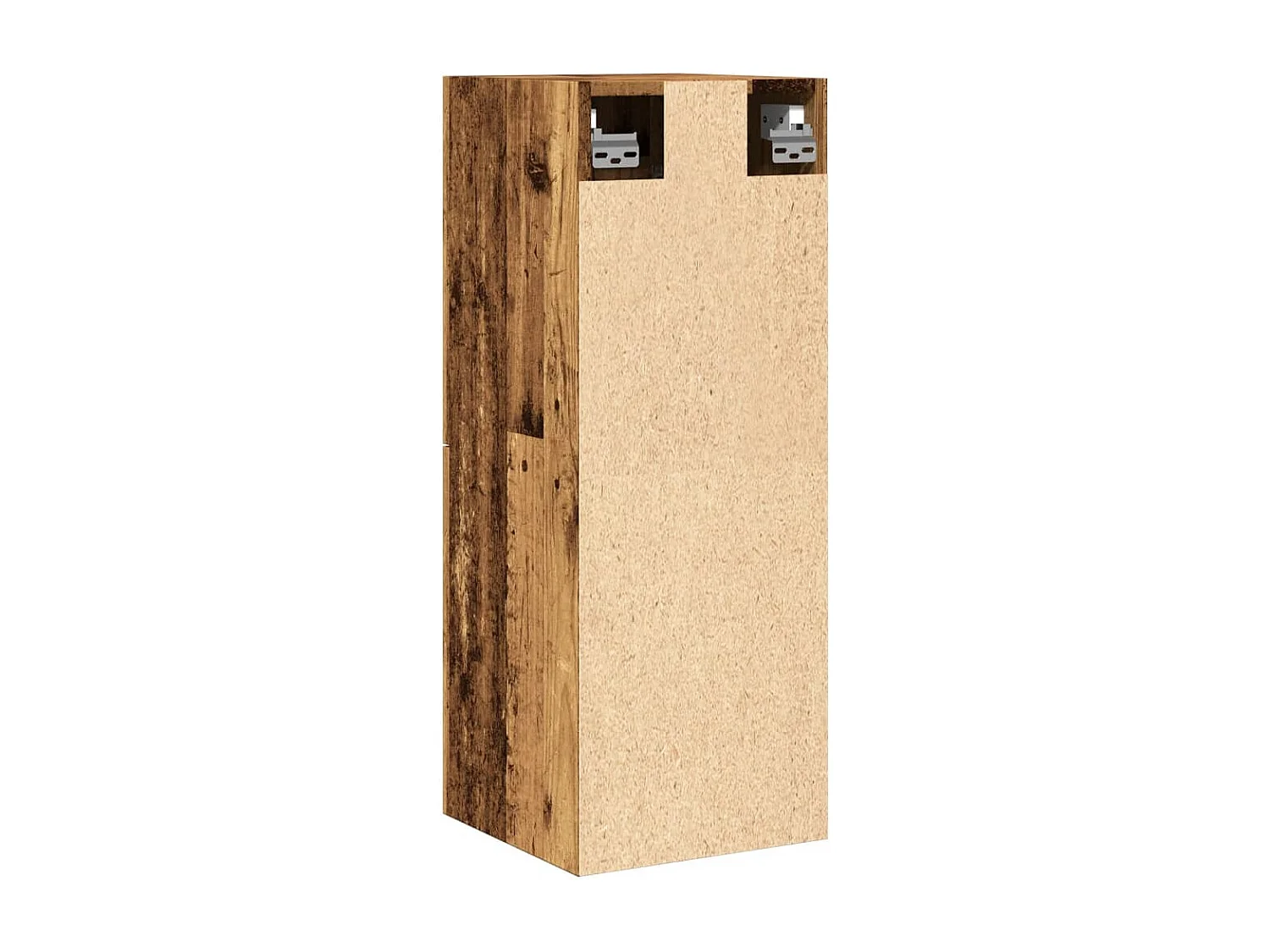 Badkamerwandkast 30x30x80 cm bewerkt hout oud houtkleurig