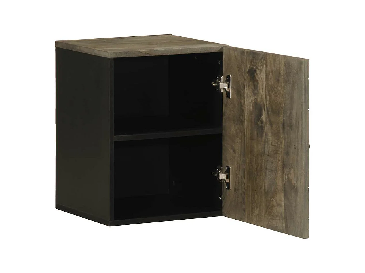 Armoire de salle de bain murale 38x33x48cm bois massif manguier