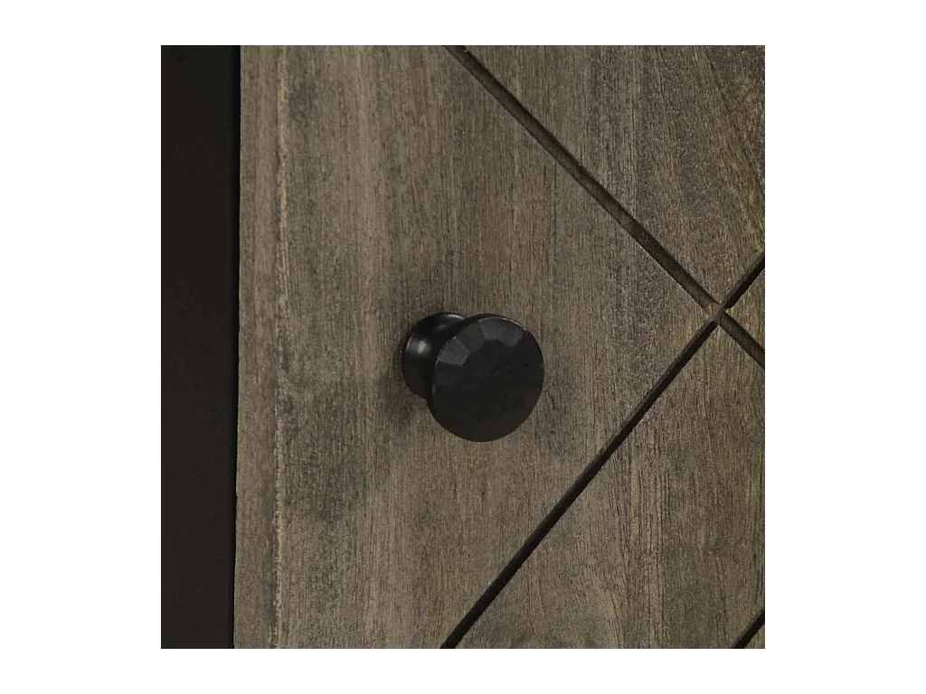 Armoire de salle de bain murale 38x33x48cm bois massif manguier