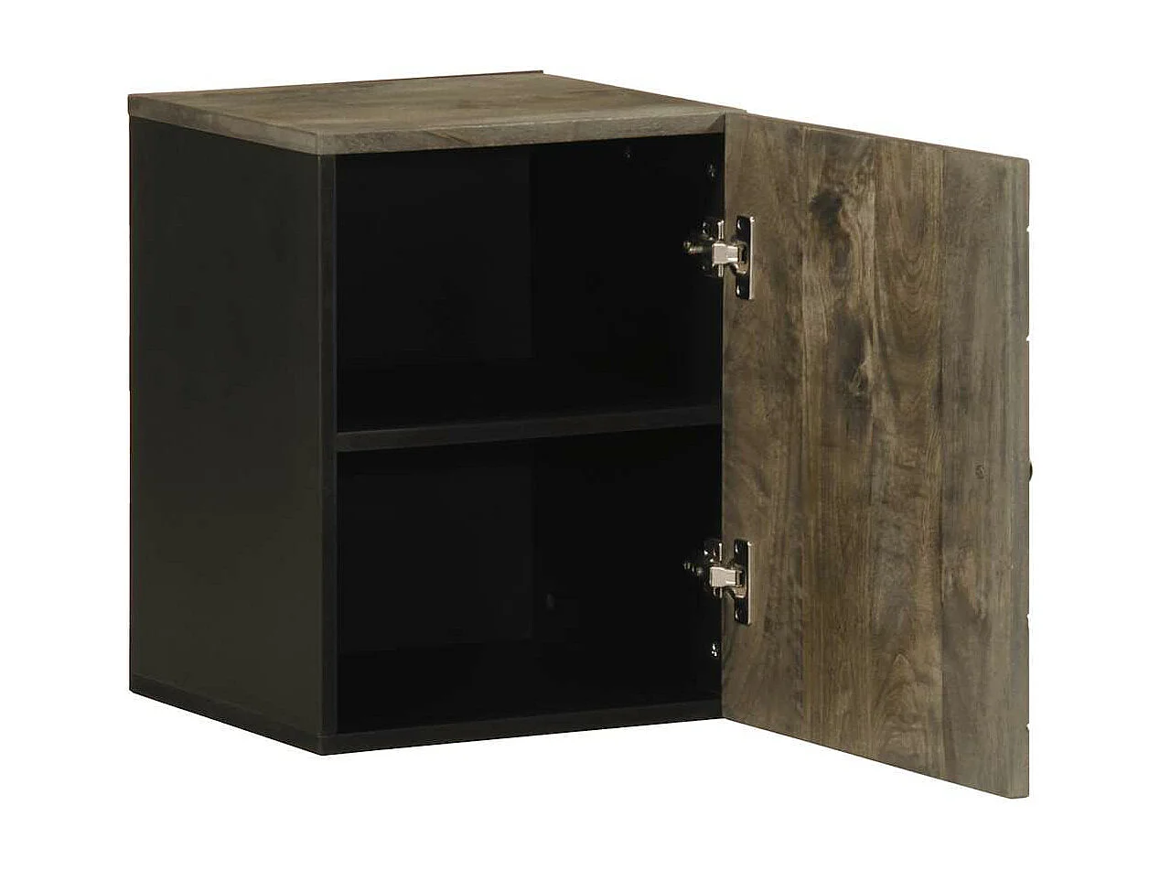 Armoire de salle de bain murale 38x33x48cm bois massif manguier