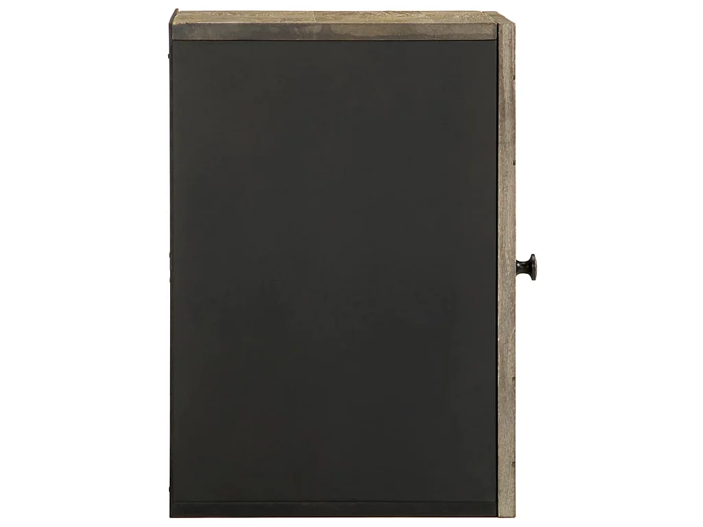 Armário casa banho parede 38x33x48cm madeira maciça manga preto