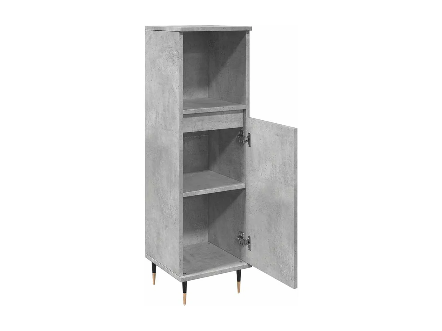 Armoire de salle de bain gris béton 30x30x100 cm