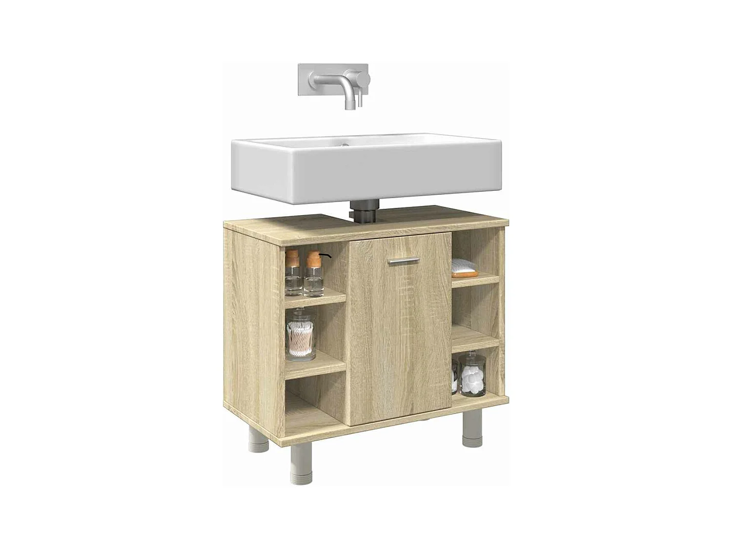 Armoire de salle de bain Chêne sonoma 60x32x53,5 cm Aggloméré