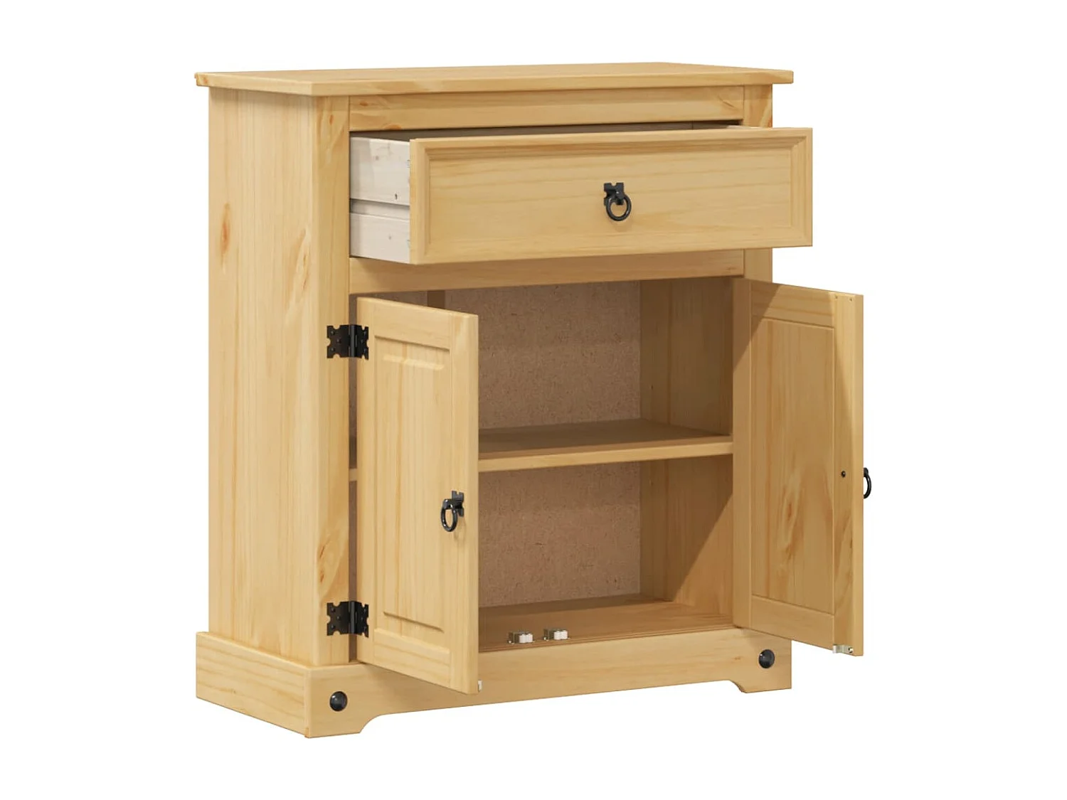 Armario de baño Corona madera maciza de pino 70x33x80 cm