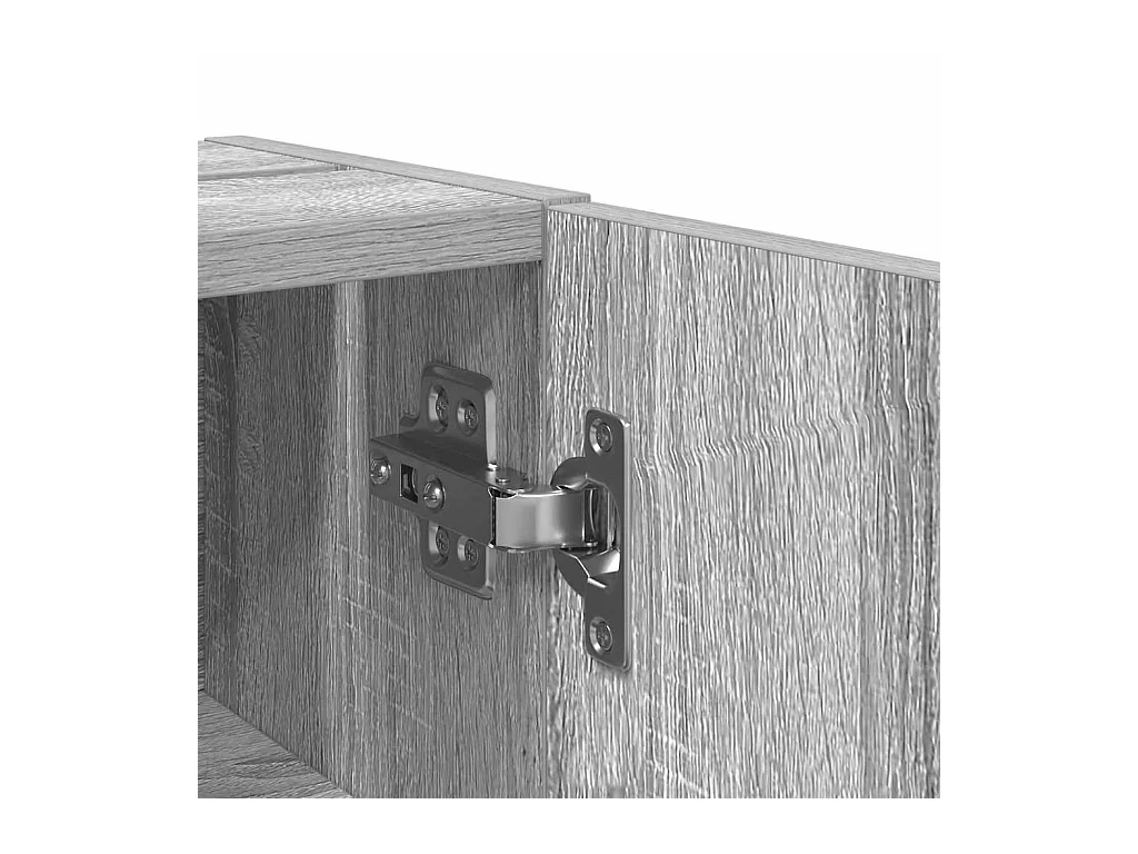 Meuble de salle de bain avec porte-rouleau sonoma gris