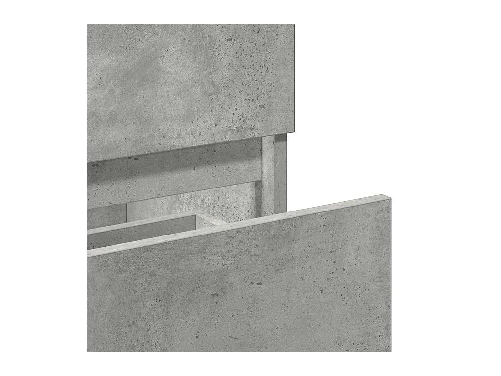 Badkamerkast met spiegel bewerkt hout betongrijs