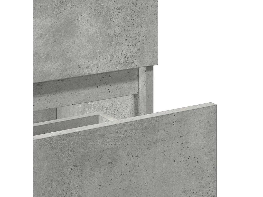 Mobile da Bagno con Specchio Grigio Cemento Legno Multistrato