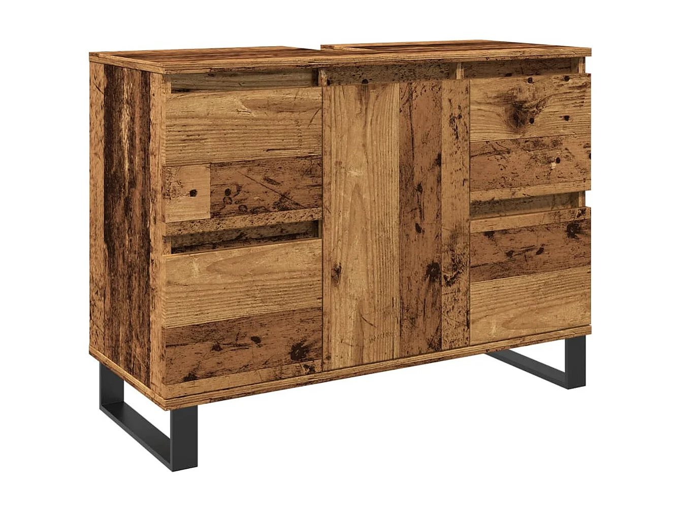 Mobile da Bagno Legno Antico 80x33x60 cm in Truciolato