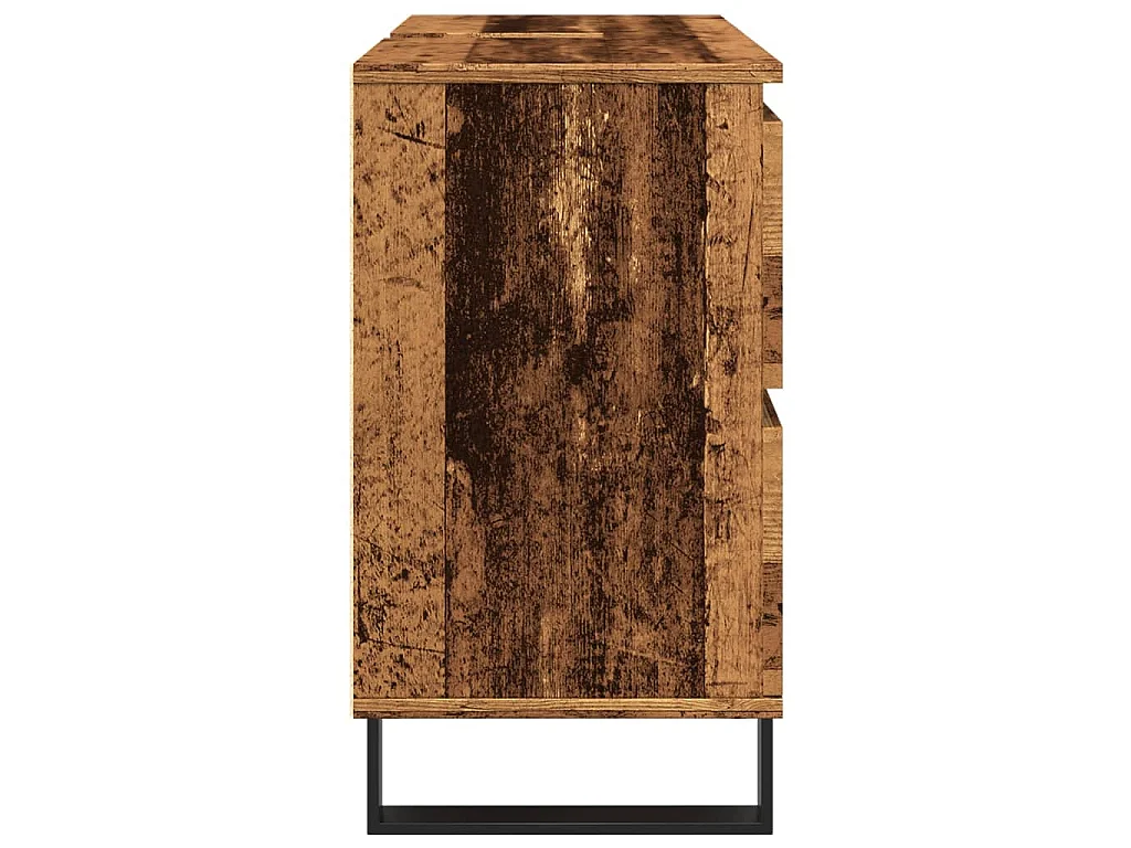 Armoire de salle de bain vieux bois 80x33x60 cm bois ingénierie