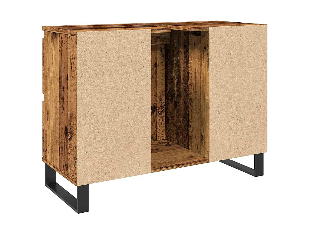Armoire de salle de bain vieux bois 80x33x60 cm bois ingénierie