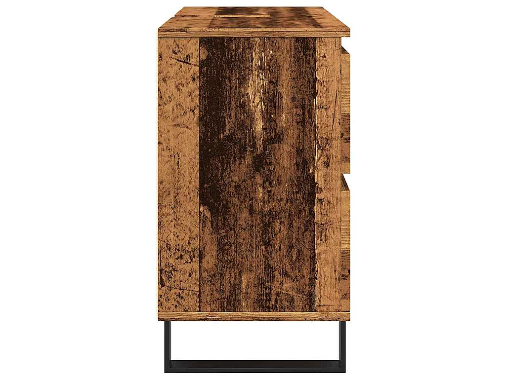 Armoire de salle de bain vieux bois 80x33x60 cm bois ingénierie