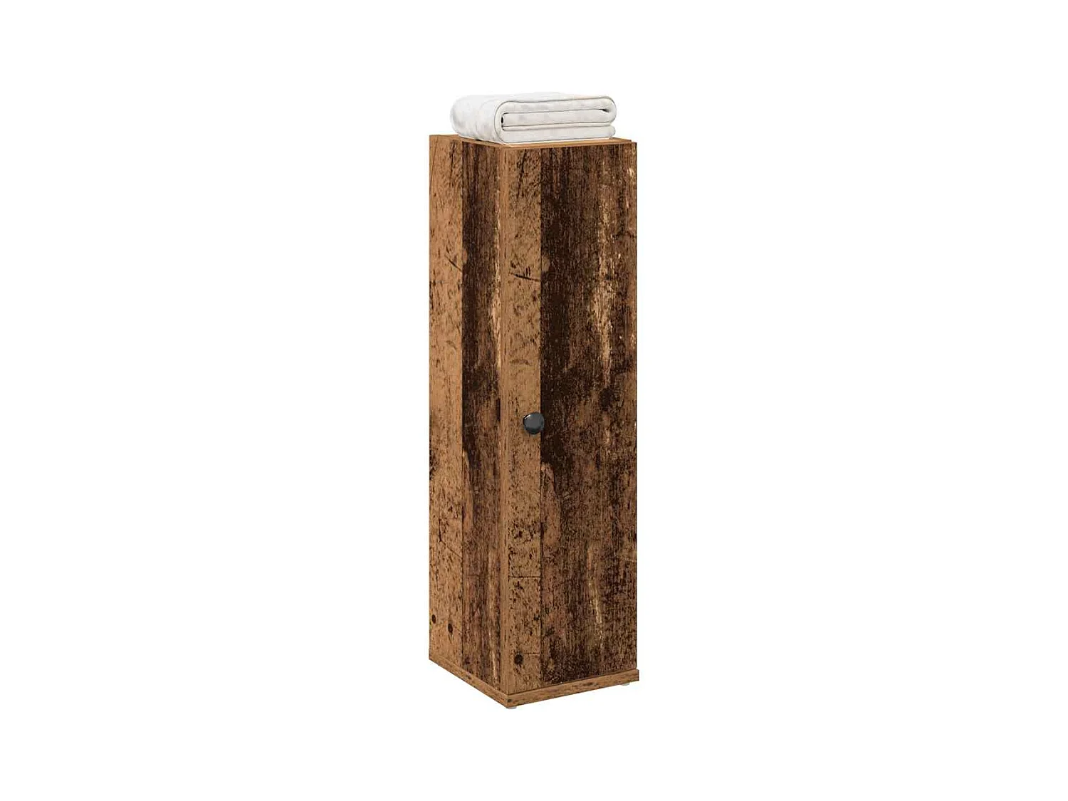 Meuble de salle de bain avec porte-rouleau vieux bois