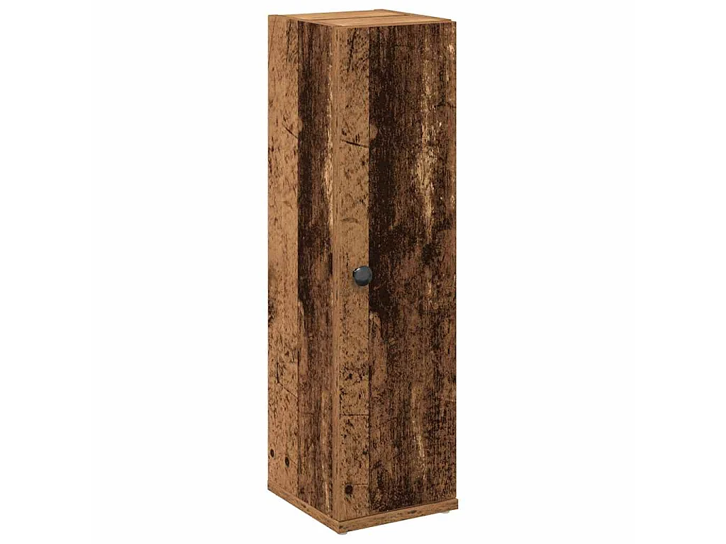 Mobile da Bagno con Portarotolo Legno Antico 20,5x22x72 cm