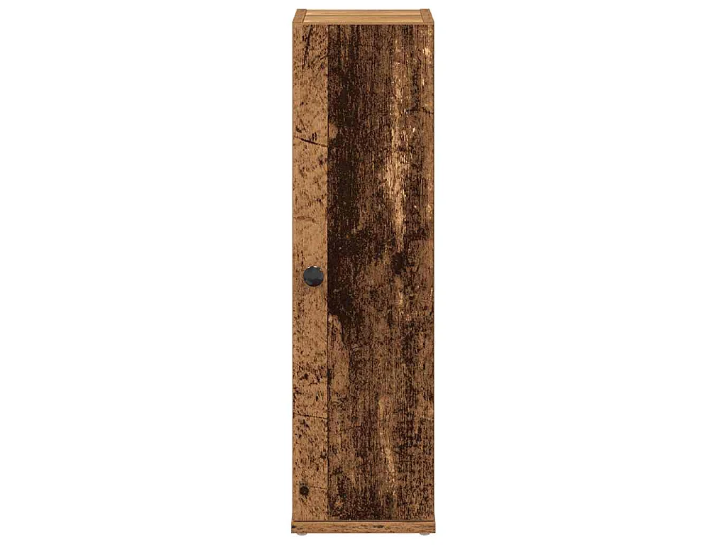 Mobile da Bagno con Portarotolo Legno Antico 20,5x22x72 cm