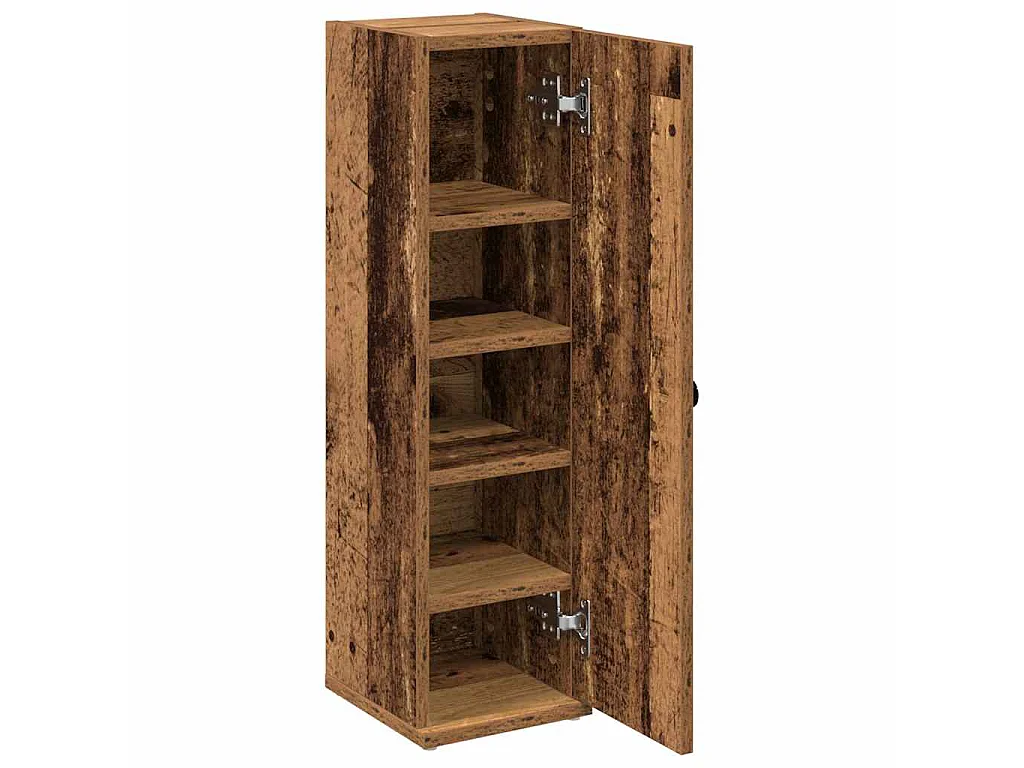 Mobile da Bagno con Portarotolo Legno Antico 20,5x22x72 cm
