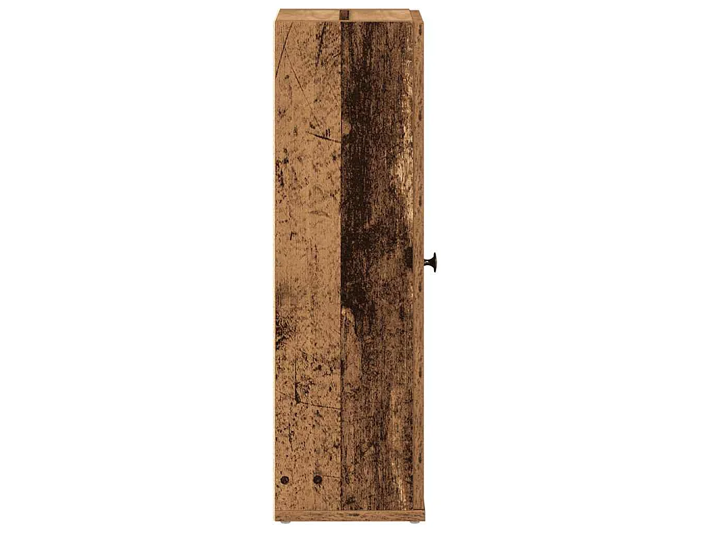 Mobile da Bagno con Portarotolo Legno Antico 20,5x22x72 cm