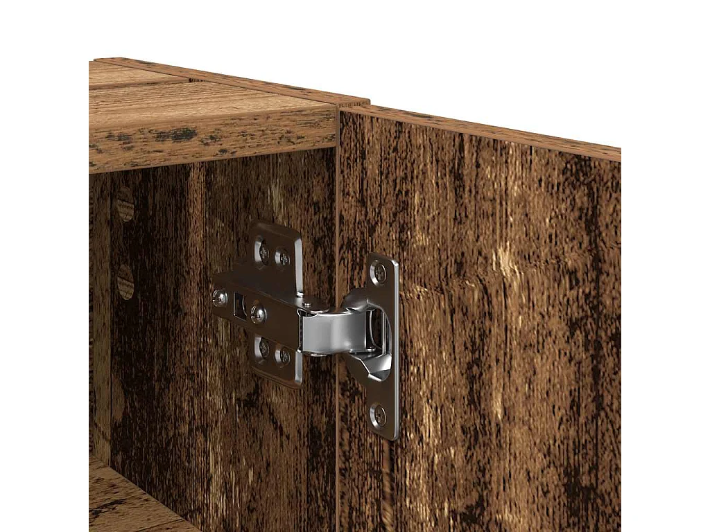 Mobile da Bagno con Portarotolo Legno Antico 20,5x22x72 cm