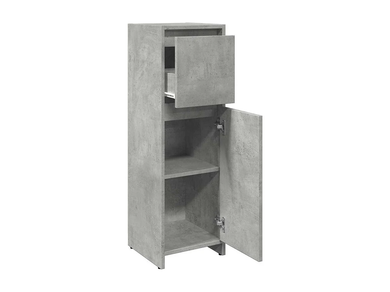 Armoire de salle de bain Gris béton 30x30x95 cm Aggloméré
