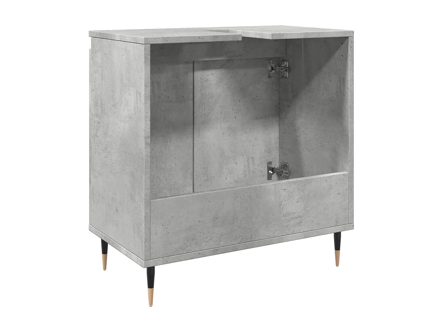 Armoire de bain gris béton 58x33x60 cm bois d'ingénierie