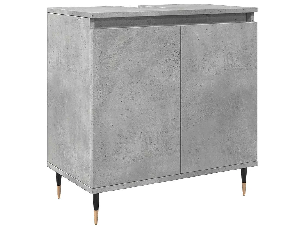 Badkamerkast 58x33x60 cm bewerkt hout betongrijs