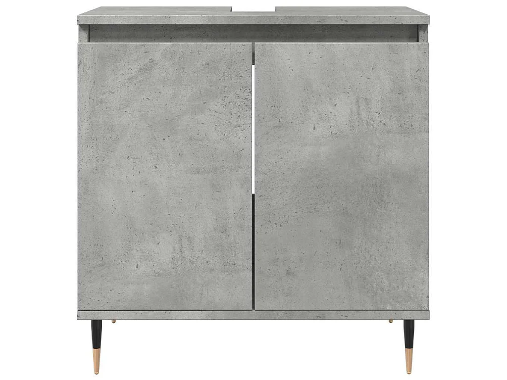 Badkamerkast 58x33x60 cm bewerkt hout betongrijs