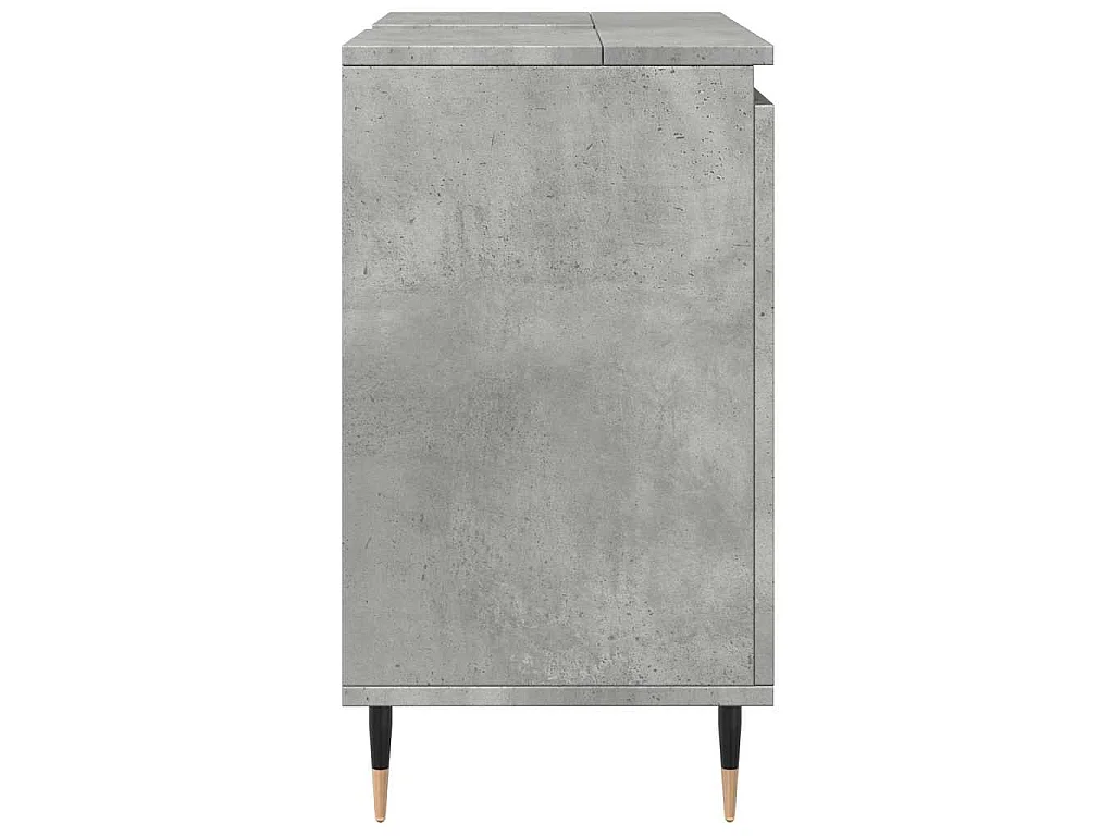 Badkamerkast 58x33x60 cm bewerkt hout betongrijs