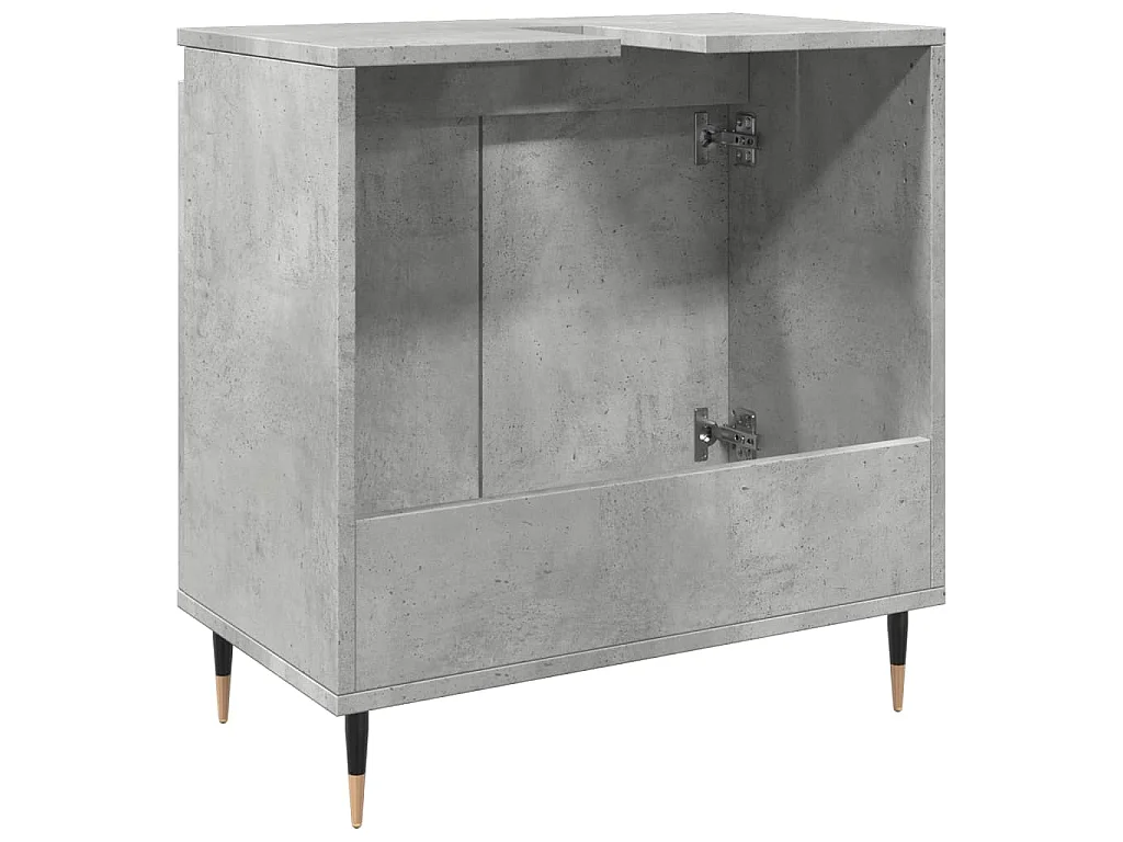 Badkamerkast 58x33x60 cm bewerkt hout betongrijs