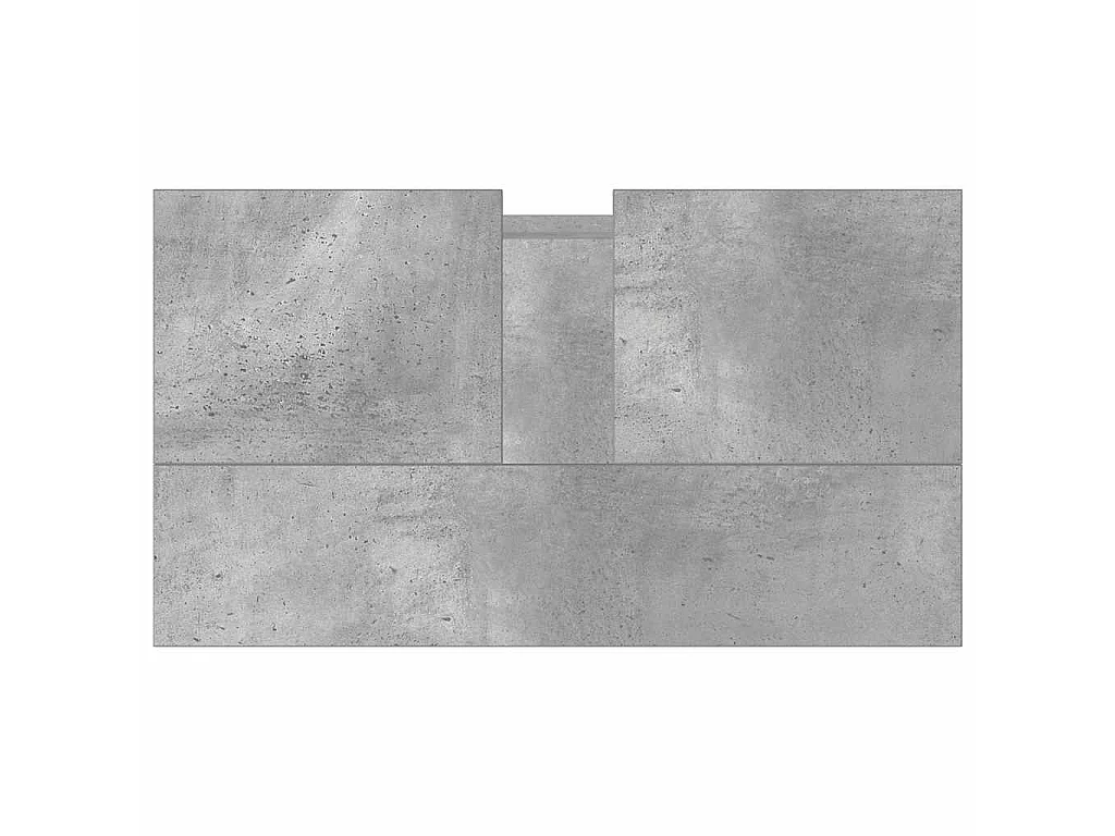 Badkamerkast 58x33x60 cm bewerkt hout betongrijs