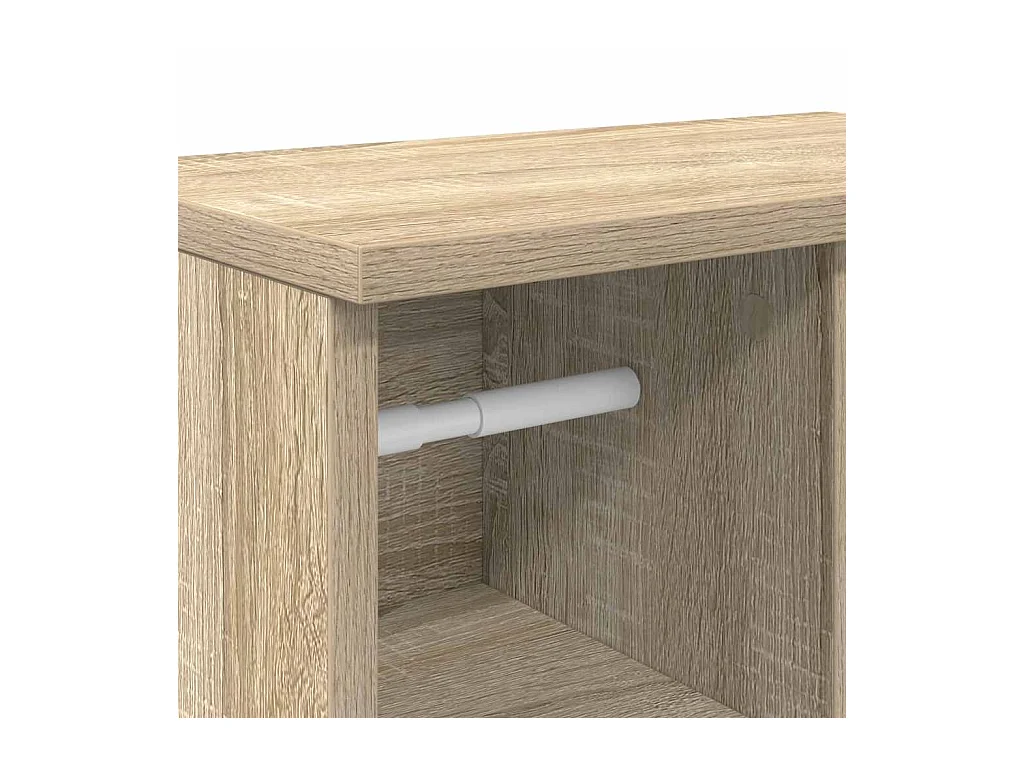 Meuble de salle de bain avec porte-rouleau chêne sonoma