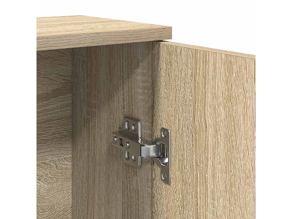 Meuble de salle de bain avec porte-rouleau chêne sonoma