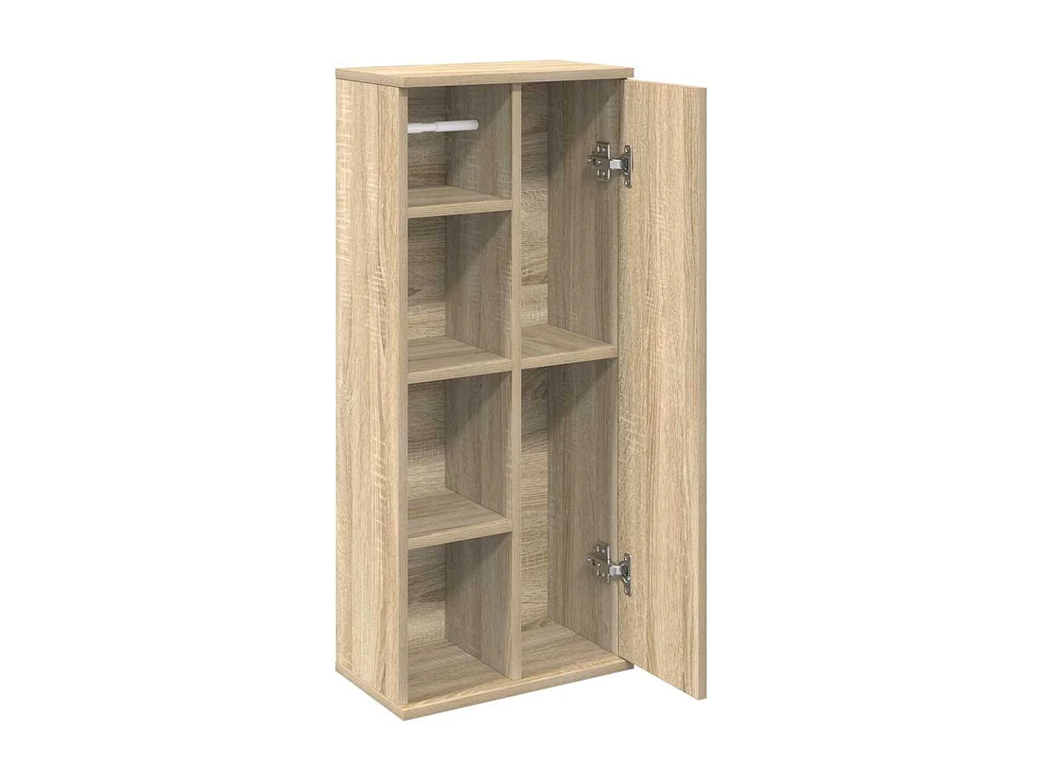 Meuble de salle de bain avec porte-rouleau chêne sonoma