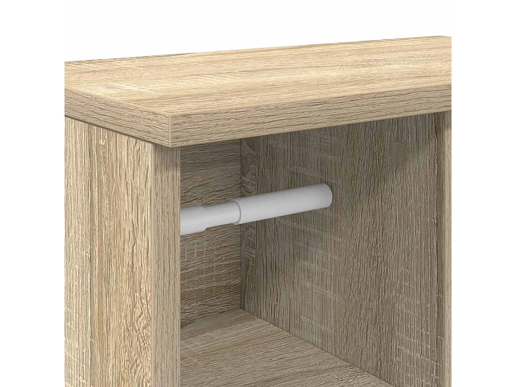 Mobile da Bagno con Portarotolo Rovere Sonoma 39x22x90 cm