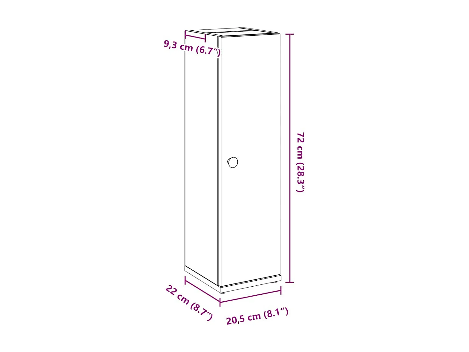 Meuble de salle de bain avec porte-rouleau chêne artisanal