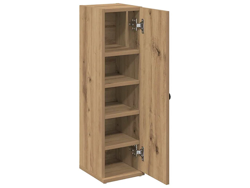 Mobile da Bagno con Portarotolo Rovere Artigianale 20,5x22x72cm