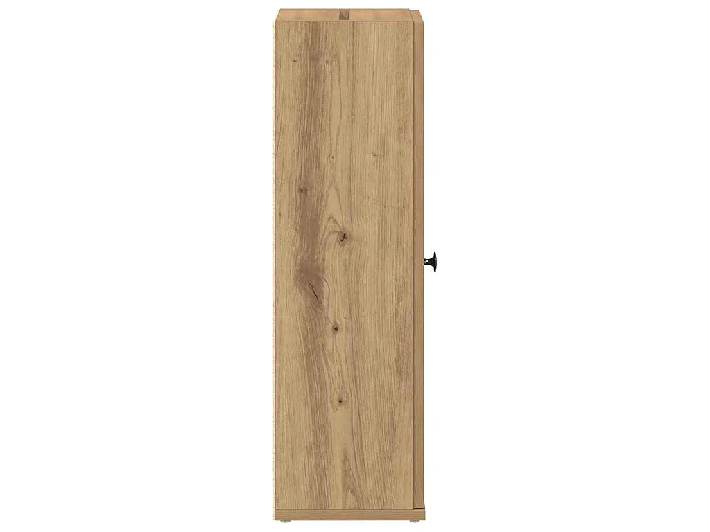 Mobile da Bagno con Portarotolo Rovere Artigianale 20,5x22x72cm