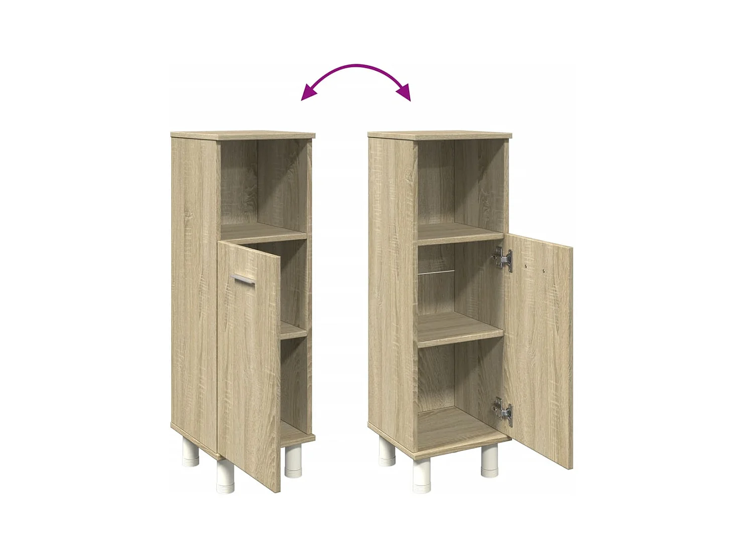 Armoire de salle de bain chêne sonoma 30,5x30x95 cm