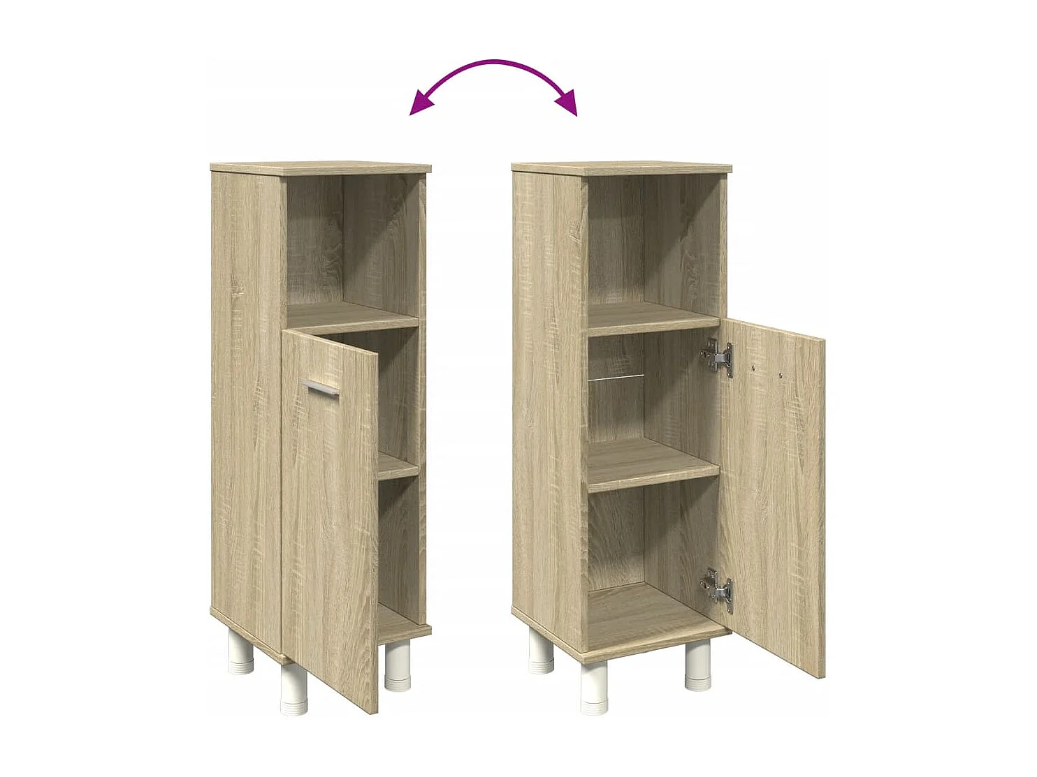 Armoire de salle de bain chêne sonoma 30,5x30x95 cm