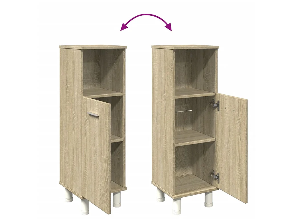 Mobile da Bagno Rovere Sonoma 30,5x30x95cm in Truciolato